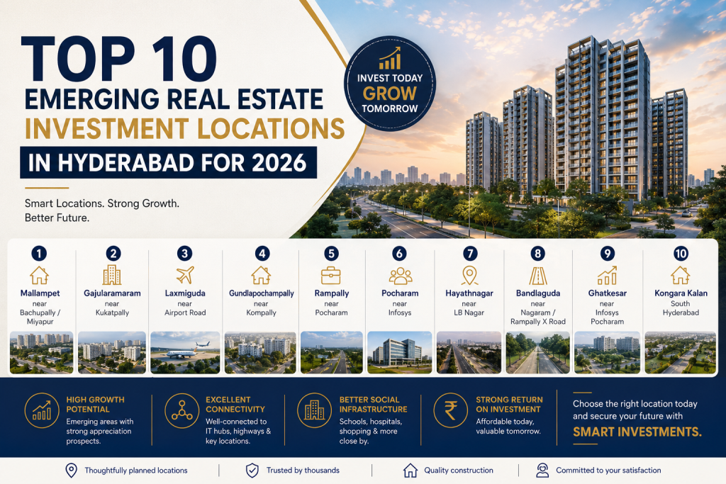 Top 10 Emerging Real Estate Investment Locations in Hyderabad for 2026