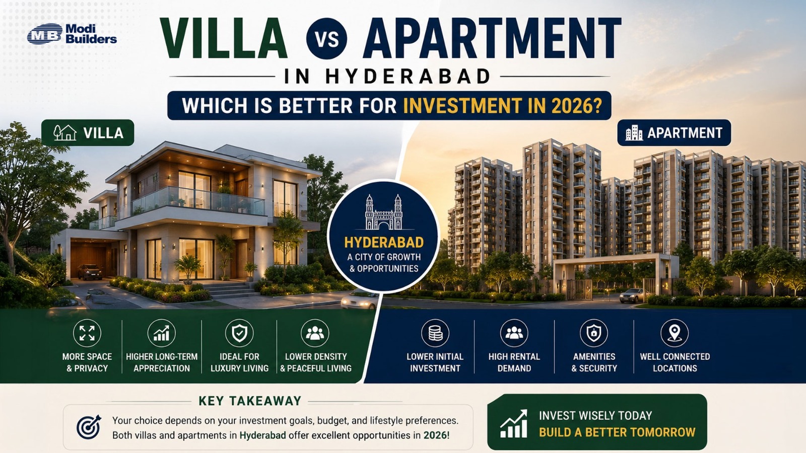 Villa vs Apartment in Hyderabad: Which is Better for Investment in 2026?