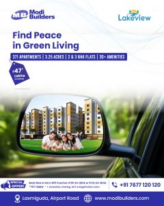 Lakeview apartments in Laxmiguda near top schools and colleges