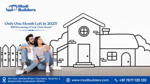 Happy family standing outside their new home, representing owning a dream home in 2025 with ModiBuilders
